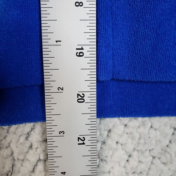 Juicy Couture Jacket Womens L Blue Velour Hoodie Track Sweater Y2K Soft Girl - Picture 8 of 11